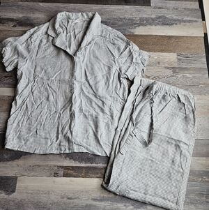 Cozy Earth Women's XS Pajamas PJs Sleepwear Set Green Gingham